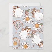 Retro Halloween Little Boo Baby Dusche Einladung (Rückseite)