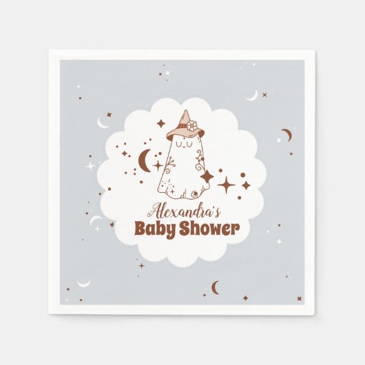 Retro Halloween Little Boo Baby Dusche Serviette (Vorderseite)