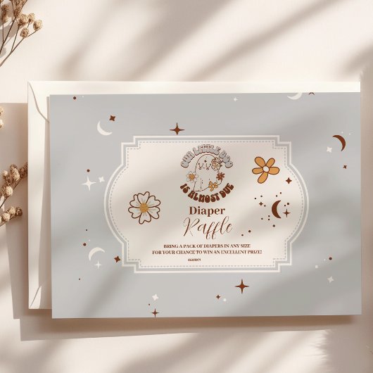 Retro Halloween Little Boo Baby Raffle Diapper Begleitkarte