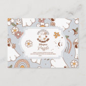 Retro Halloween Little Boo Baby Raffle Diapper Begleitkarte (Vorderseite)