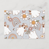 Retro Halloween Little Boo Baby Raffle Diapper Begleitkarte (Rückseite)