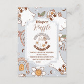 Retro Halloween Little Boo Raffle Diapper Begleitkarte (Vorderseite)