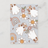 Retro Halloween Little Boo Raffle Diapper Begleitkarte (Rückseite)