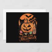 Retro Halloween Long Live Fall Spooky Saison Einladung (Vorne/Hinten)