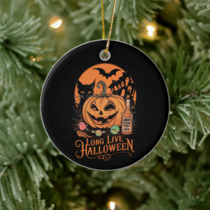Retro Halloween Long Live Fall Spooky Saison Keramik Ornament