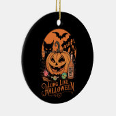 Retro Halloween Long Live Fall Spooky Saison Keramik Ornament (Rechts)