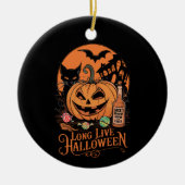 Retro Halloween Long Live Fall Spooky Saison Keramik Ornament (Vorne)