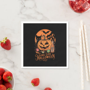 Retro Halloween Long Live Fall Spooky Saison Serviette