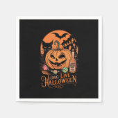 Retro Halloween Long Live Fall Spooky Saison Serviette (Vorderseite)