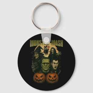Retro Halloween Lustiger Klassischer Monster Gruse Schlüsselanhänger