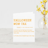 Retro Halloween Mama Tax Definition Trick oder Beh Karte (Gelbe Blume)