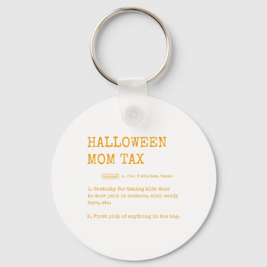 Retro Halloween Mama Tax Definition Trick oder Beh Schlüsselanhänger (Vorderseite)