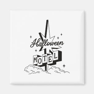 Retro Halloween Motel Shirt Creepy Vintag Spuk Magnet