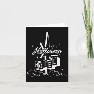 Retro-Halloween-Motel-Shirt Gruseliges Vintage Ver Karte