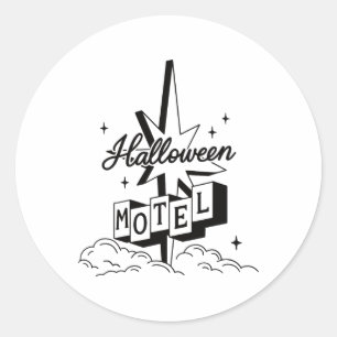 Retro-Halloween-Motel-Shirt Gruseliges Vintage Ver Runder Aufkleber
