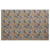 Retro Halloween Muster im Vintagen Cartoon Stil. Stoff (Fat Quarter (45,7 x 55,9 cm))