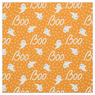 Retro Halloween Muster im Vintagen Cartoon Stil. Stoff
