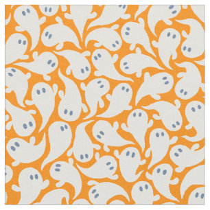 Retro Halloween Muster im Vintagen Cartoon Stil. Stoff