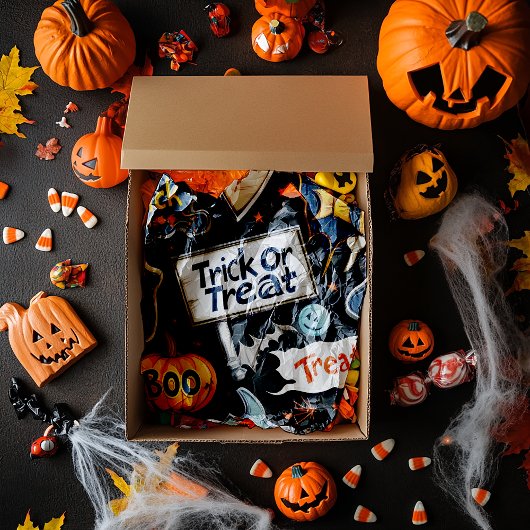 Retro Halloween Muster Seidenpapier