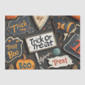 Retro Halloween Muster Seidenpapier (Vorderseite)