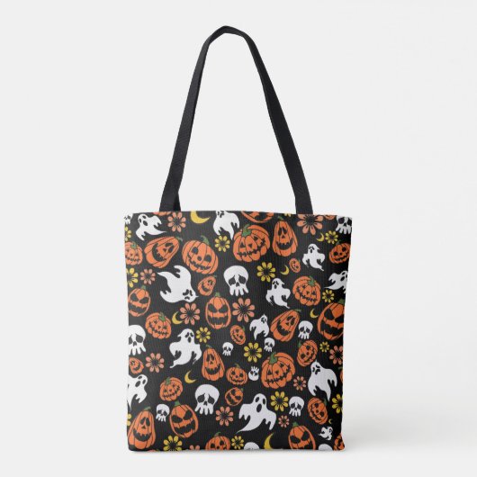 Retro Halloween Muster Tasche (Rückseite)