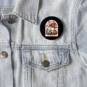 Retro Halloween Niedlich Ghost Drink Kaffee Pumpki Button (Beispiel)