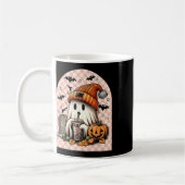 Retro Halloween Niedlich Ghost Drink Kaffee Pumpki Kaffeetasse (Links)