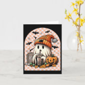 Retro Halloween Niedlich Ghost Drink Kaffee Pumpki Karte (Gelbe Blume)