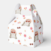 Retro Halloween Niedlich Kids Floral Ghost Geschenkschachtel (Rückseite)