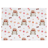 Retro Halloween Niedlich Kids Floral Ghost Große Geschenktüte (Rückseite)