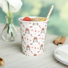 Retro Halloween Niedlich Kids Floral Ghost Pappbecher