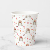 Retro Halloween Niedlich Kids Floral Ghost Pappbecher (Vorderseite)