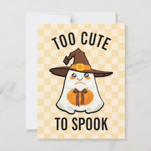 Retro Halloween Niedlicher Geist zu Niedlich, um l Postkarte