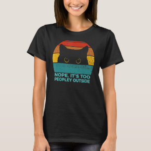 Retro Halloween Nope Sein zu Mensch Outdoor Shy C T-Shirt