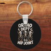 Retro Halloween Nurse Ortho Dept Is A Hip Joint Sk Schlüsselanhänger (Vorderseite)