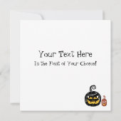 Retro Halloween O'Rama Einladung (Rückseite)