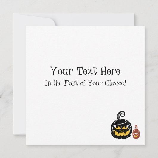 Retro Halloween O'Rama Einladung (Rückseite)