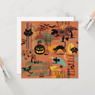 Retro Halloween O'Rama Einladung