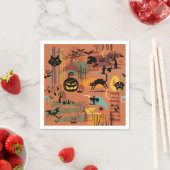 Retro Halloween O'Rama Paper Napkin Serviette (Beispiel)