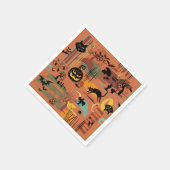 Retro Halloween O'Rama Paper Napkin Serviette (Ecke)