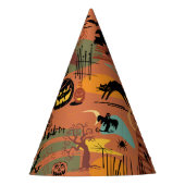 Retro Halloween O'Rama Partyhütchen (Vorderseite)