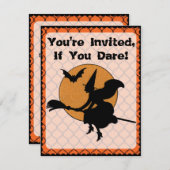 Retro-Halloween-Party der 60er Einladung (Vorne/Hinten)