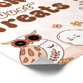 Retro Halloween-Party keine Tricks, nur Leckereien Poster (Ecke)