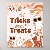 Retro Halloween-Party keine Tricks, nur Leckereien Poster (Vorne)