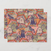 Retro Halloween Postkarte (Vorne/Hinten)