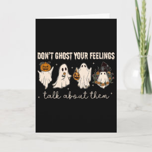 Retro Halloween Psychische Gesundheit Ignoriere ni Karte