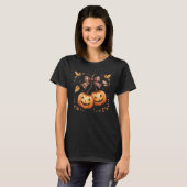 Retro Halloween Pumpkherries Fall Herbst T-Shirt (Vorne ganz)