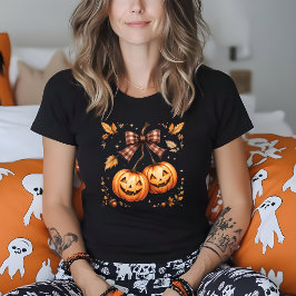 Retro Halloween Pumpkherries Fall Herbst T-Shirt