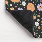Retro Halloween Pumpkins und Blume Muster Mousepad (Ecke)