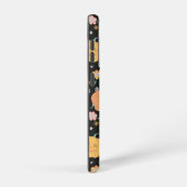 Retro Halloween Pumpkins und Blume Muster Samsung Galaxy Hülle (Rechte Seite)